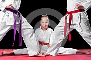 Group kids Karate martial Arts