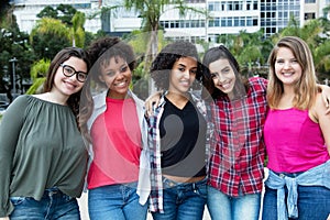 Group of latin and caucasian and african american girls