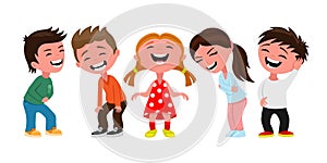 Group of laughing children.