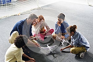 Group Launching Quadcopter