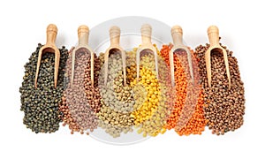 Group of lentils photo