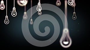 Group of light bulb shapes symbols