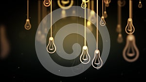 Group of light bulb shapes symbols