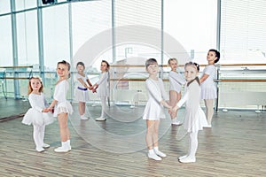 Group of little ballet dancers