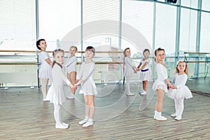 Group of little ballet dancers