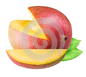 Group of mangos isolated on white background