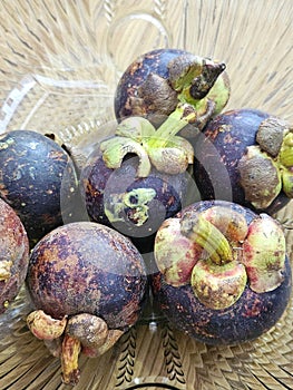 Mangostana on Plate