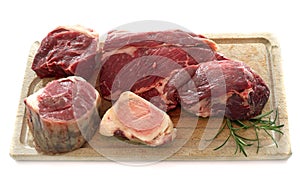 Group of meat for Pot-au-feu