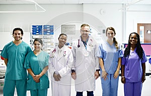 Group of medical professionals at the ICU photo