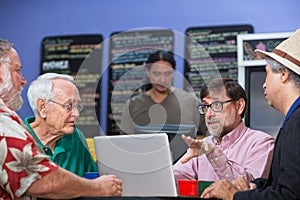 Group of Men in Conversation