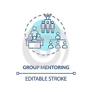 Group mentoring concept icon