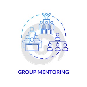 Group mentoring concept icon