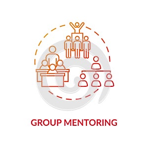 Group mentoring concept icon