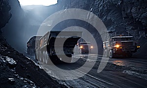 Group of Military Trucks Conquering the Steep Terrain