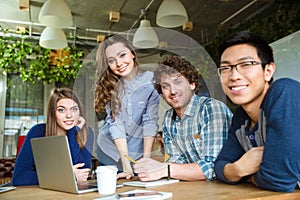 Group of modern businesspeople having a meeting in conference room