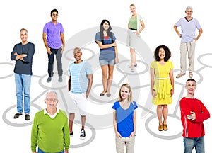 Group Of Multi-Ethnic People In A Connection Themed Picture