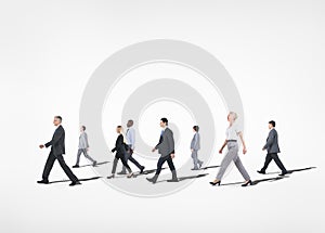Group Multi-Ethnical Business People Walking Concept