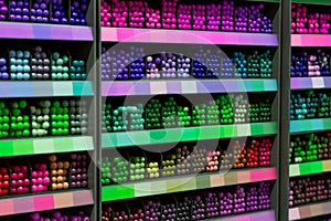 Group of multicolored pencils as school, colledge and university tools on shells