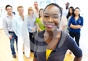 Group of multiethnic business people