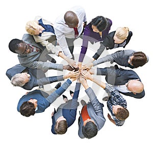 Group of Multiethnic Business People United as One