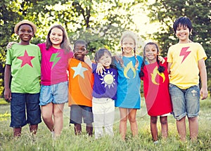 Group of Multiethnic Cheerful Children