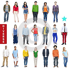 Group of Multiethnic Diverse Colorful People