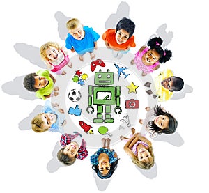 Group of Multiethnic Diverse Kids Hobbies