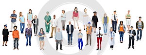 Group of Multiethnic Various Occupations People photo