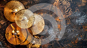 Group of Musical Instruments on Table