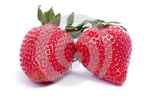 Group of natural strawberries