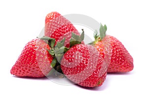 Group of natural strawberries