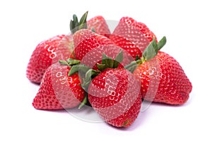 Group of natural strawberries