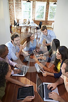 Group Of Office Workers Meeting To Discuss Ideas