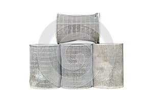 Group of old air filter of the car