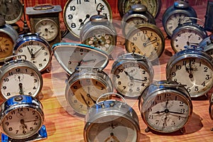 Group of the old retro colorful watches