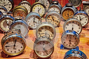 Group of the old retro colorful watches