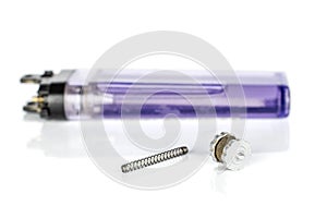 Plastic lighter isolated on white