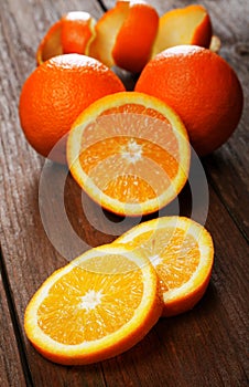 Group of oranges on a table