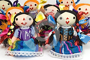 Group of otomi dolls