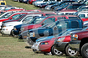 Group of parked cars