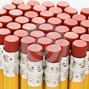 Group of pencil erasers.