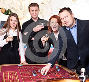 Group of people in casino