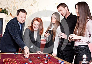 Group of people in casino