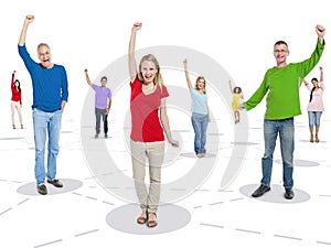 Group of People with Celebrations