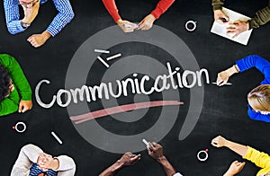 Group of People with Communication Concepts