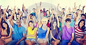 Group People Crowd Cooperation Suggestion Casual Multicolored Co