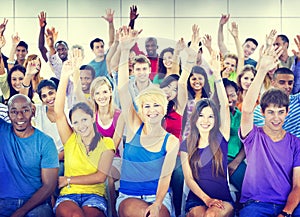 Group People Crowd Cooperation Suggestion Casual Multicolored Co
