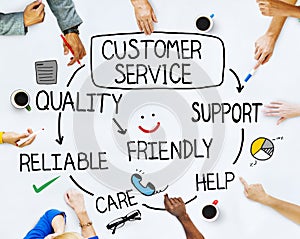 Group of People and Customer Service Concepts