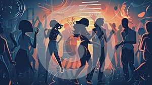 A group of people dancing in a club the energy palpable and infectious created with Generative AI