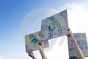 Gruppe aus demonstrationen Schaffung um klima 